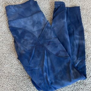 Blue tie dye lululemon leggings size 6